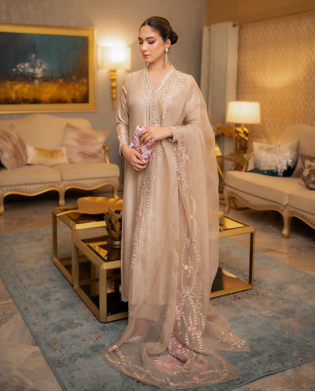 Golden Embroidery Dress