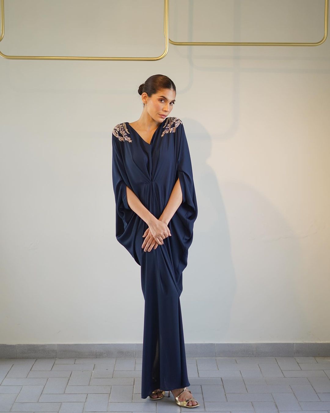 Regalia Navy Kaftan-Semi Formal'24