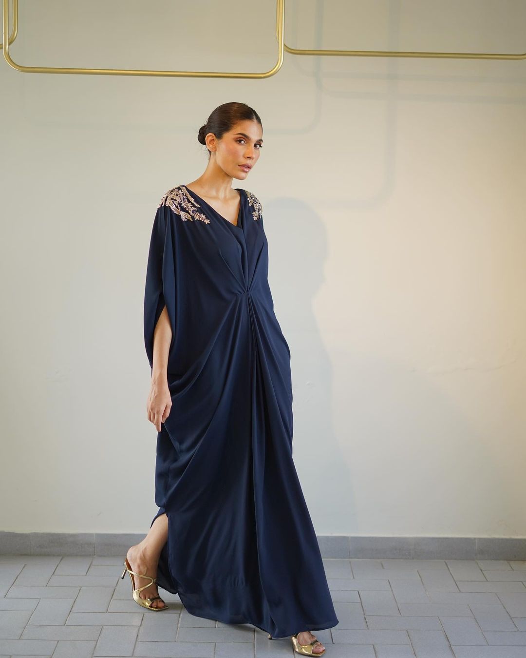 Regalia Navy Kaftan-Semi Formal'24