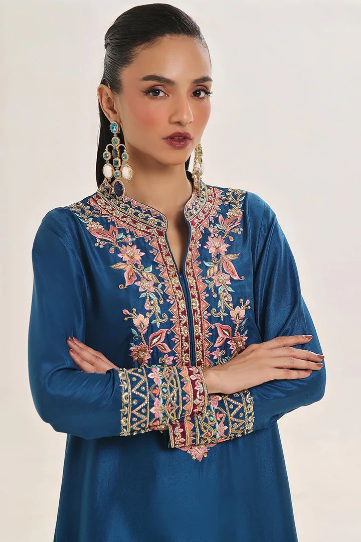 Aleesha - Regalia Kaftan Series | Raw Silk - Alizay Saad