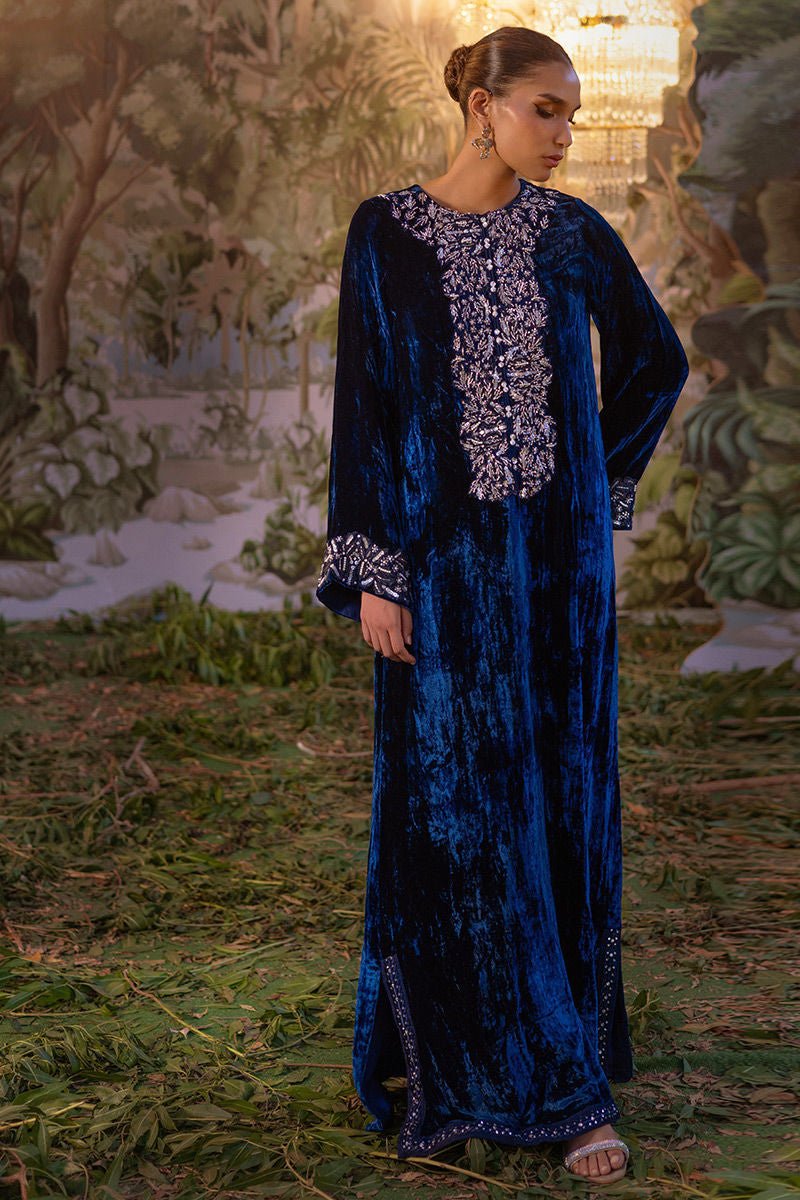 Anaya Velvet Luxe Jalabiya by Alizay Saad. - Alizay Saad