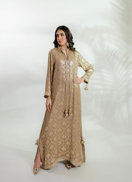 Euphoria Gold Kaftan by Alizay Saad - Alizay Saad