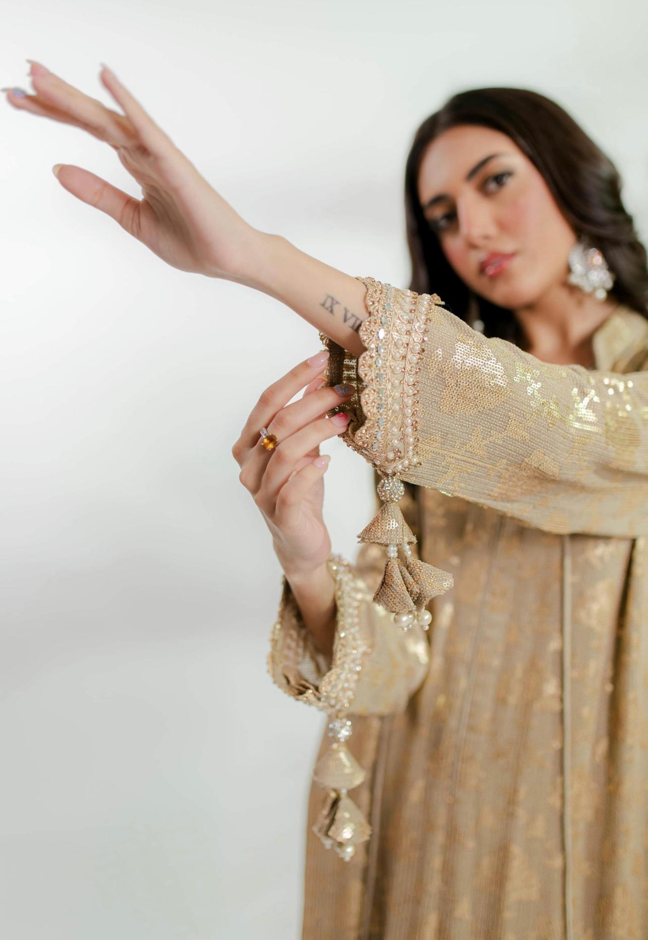 Euphoria Gold Kaftan by Alizay Saad - Alizay Saad