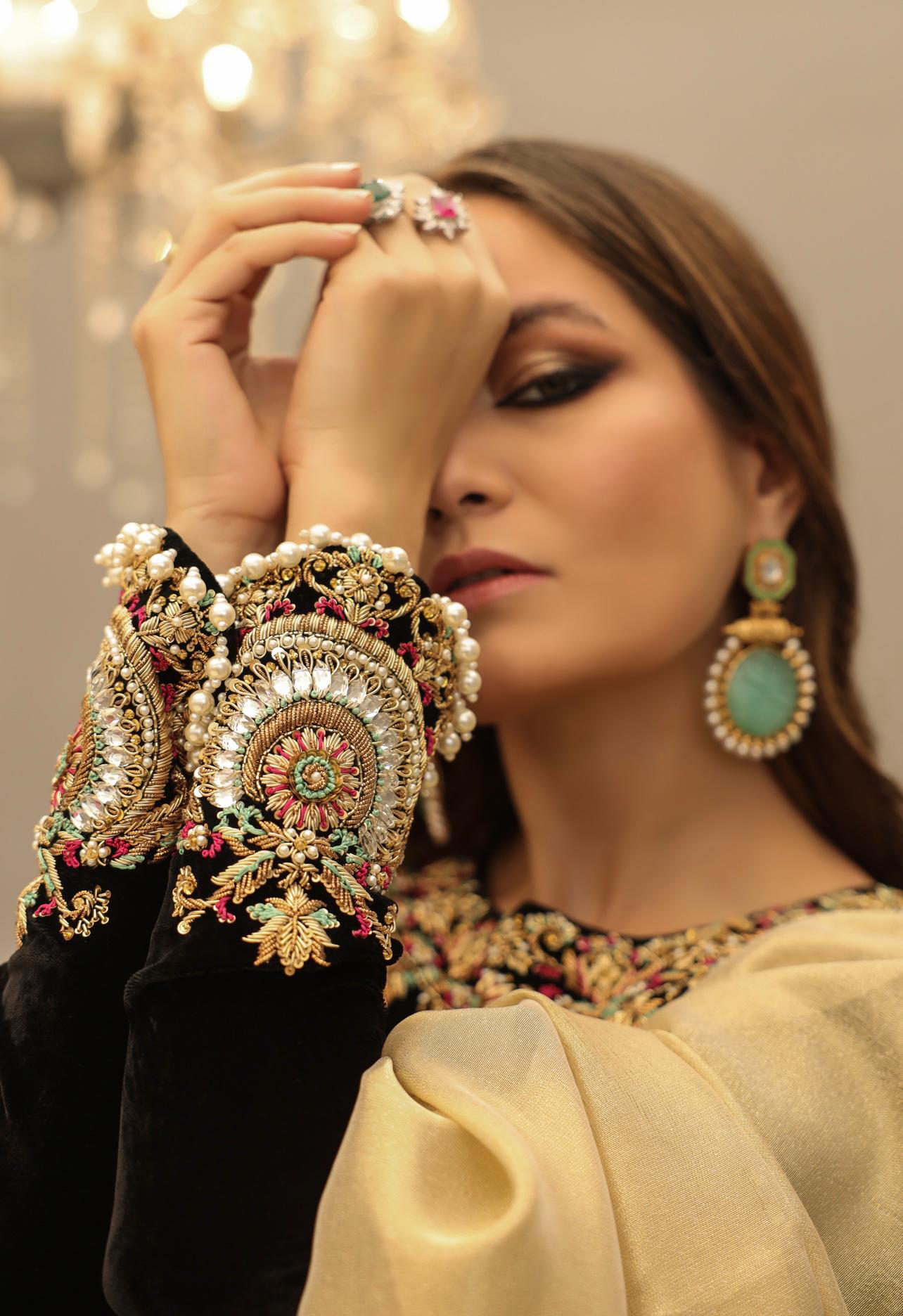 Gul - e - Rana Velvet luxe by Alizay Saad - Alizay Saad